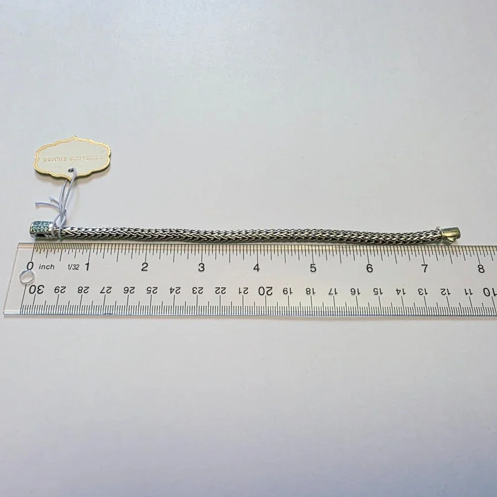 ANNIKA WITT Sterling Silver Semiprecious Stone Chain Bracelet - Picture 14 of 15